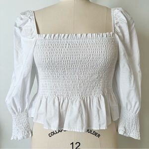 Zara Smocked Top
